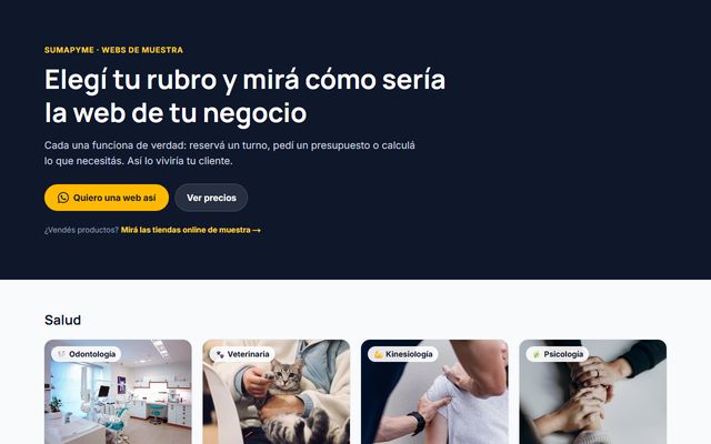 Web de servicios de muestra de SumaPyme